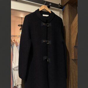 Tory Burch 100% Merino Wool Sweater Coat in Navy size Large